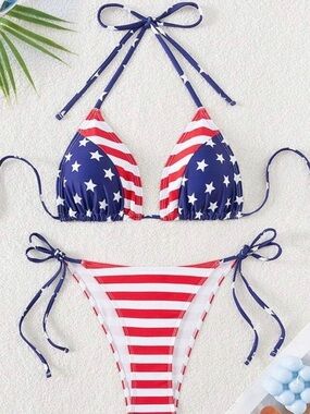 🇺🇸 American Flag Print Beautiful Bikini Set FINAL PRICE NO LOWER